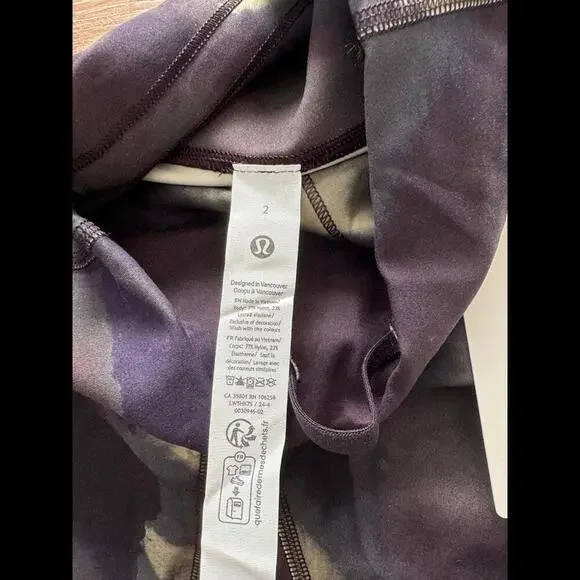 Lululemon Wunder Train High Rise 28” Ink Islands Burnside Multi Size 2 NWT - Picture 6 of 7